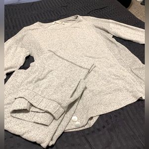 Cozy flare leg Jammie pants and sweater top. Med Top - small pants run big